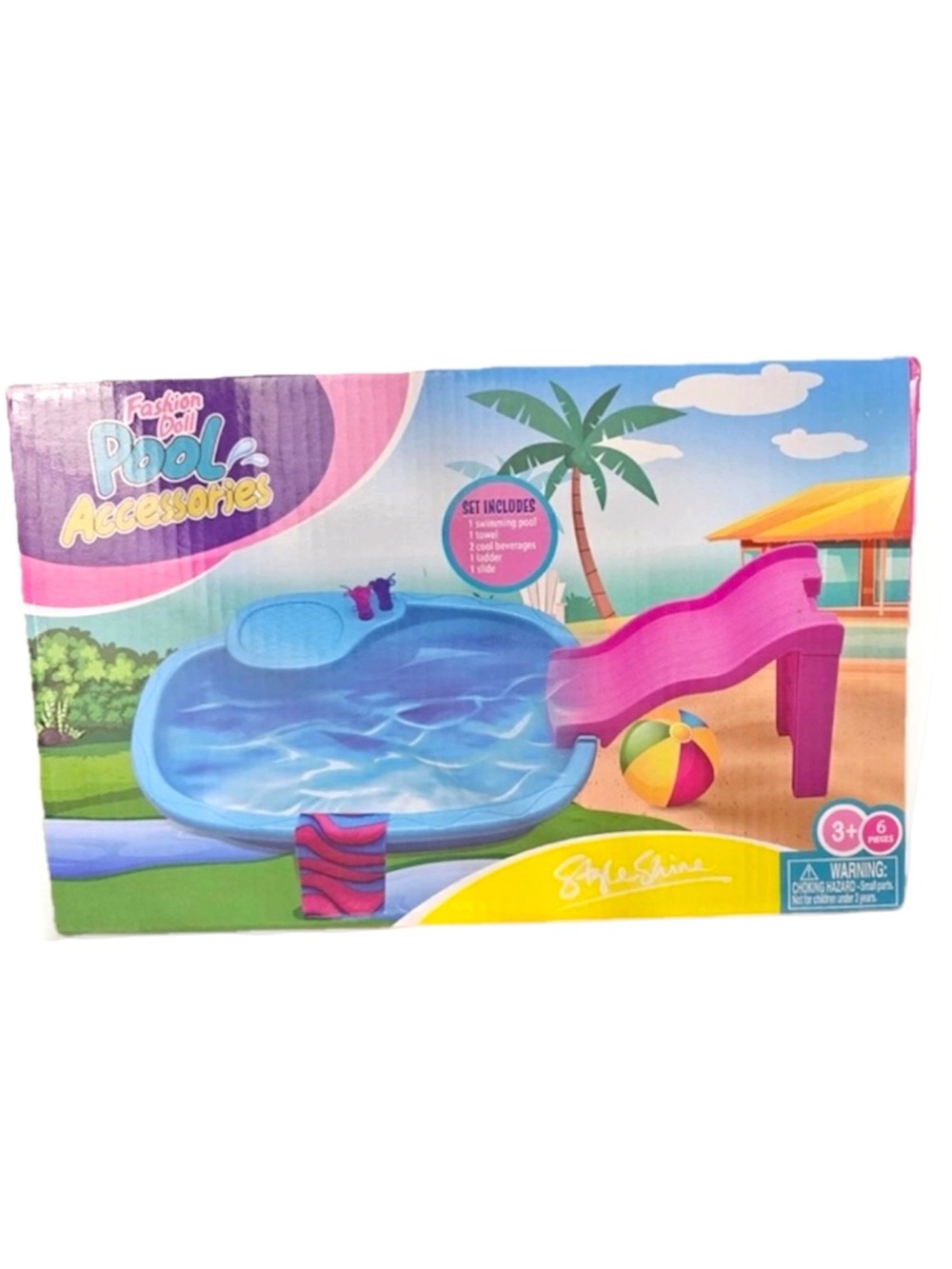 Fashion Doll Pool Accessories Play Set - NEW